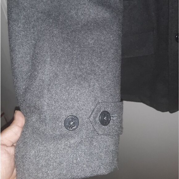 GAP NWT Gray Trench Coat Size XL - Picture 4 of 8